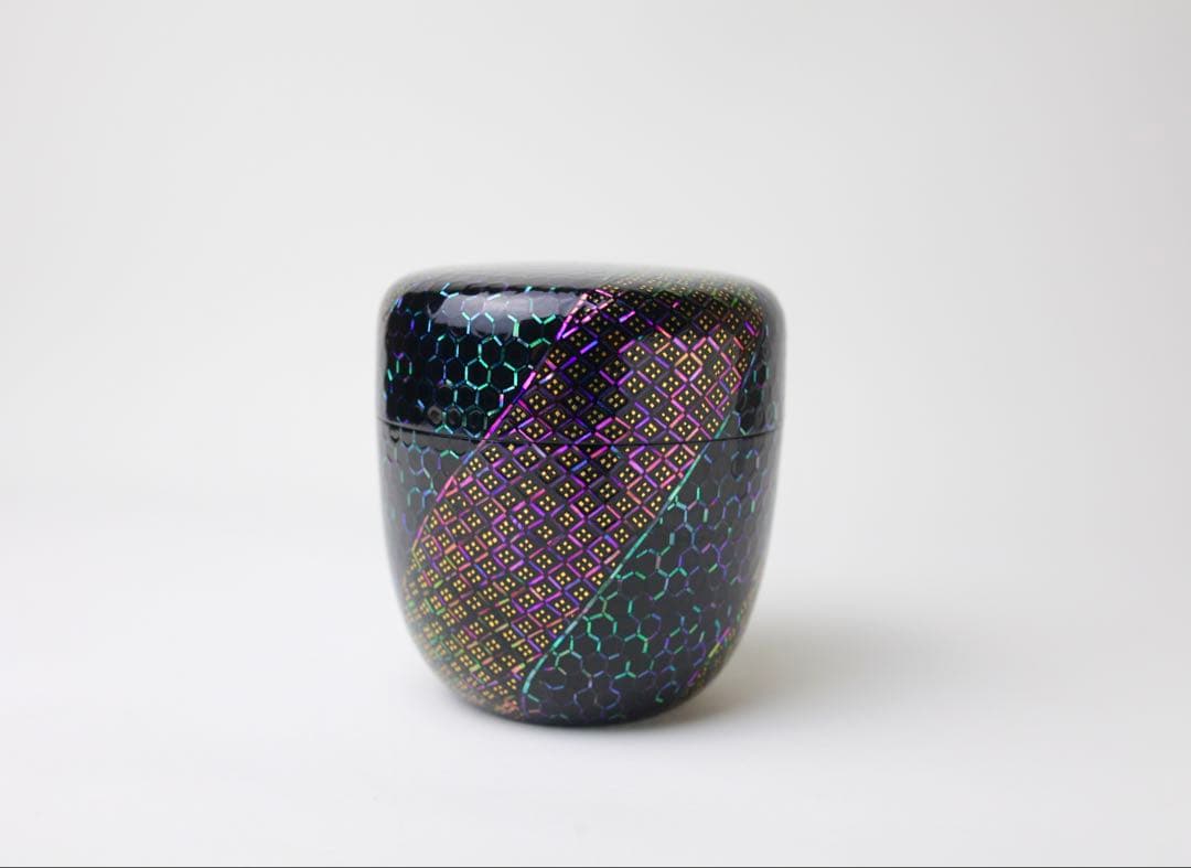 田中健智 作　螺鈿細工 大棗　唐物風青貝螺鈿 棗 表千家裏千家煎茶　茶道具　茶器