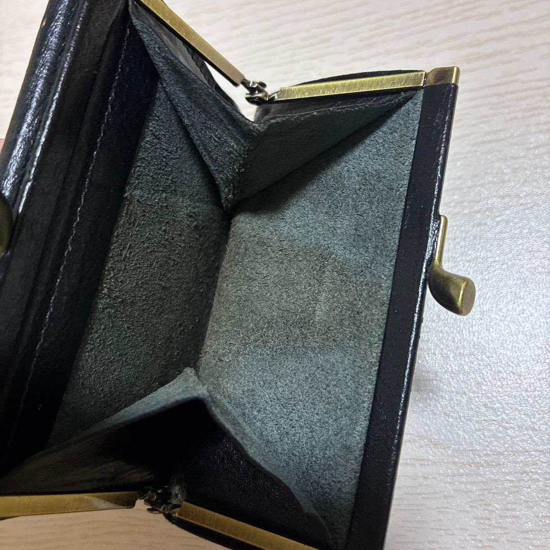 ILBISONTE レザー製 二つ折り財布 黒