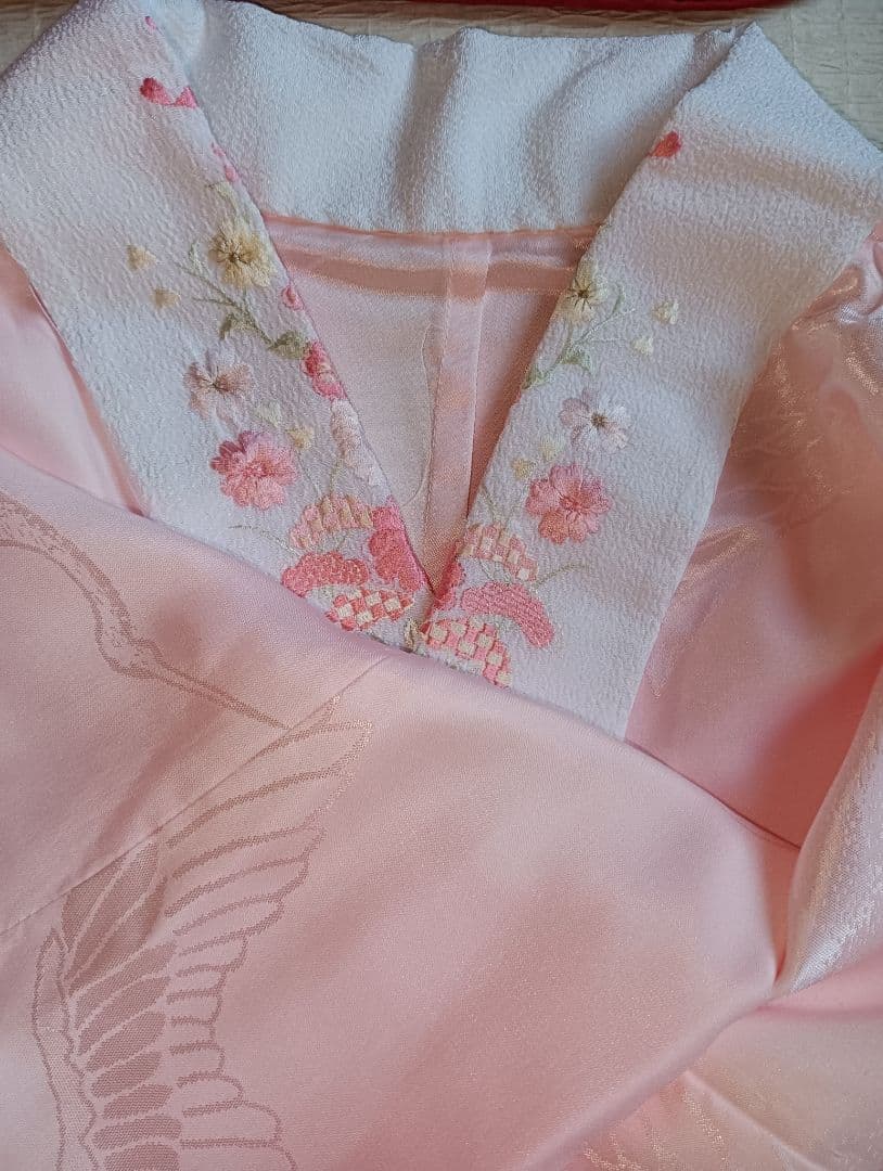 振袖フルセット　現代　華やか　やや小柄　正絹　金駒刺繍　赤　裄66