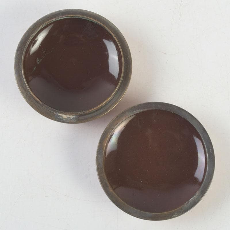 茶道具　安藤七宝焼　正倉院御物　双鳥文　香合　共布　共箱　V　9653