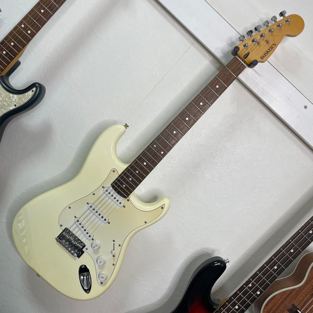 BUSKER`S ストラト エレキ ギター ホワイト 白 バスカーズ