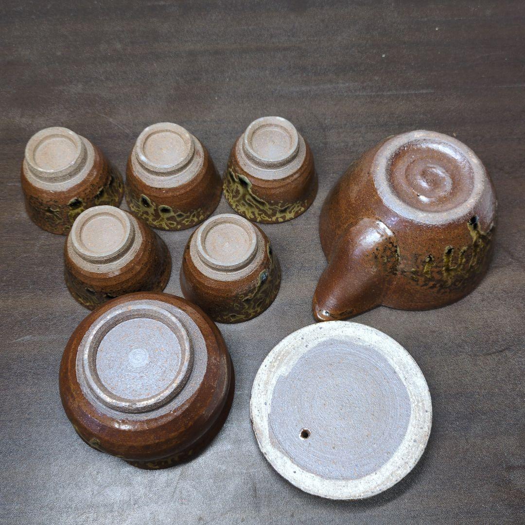 市野勝助 作 丹波立杭焼 茶器 共箱＆青龍窯 梨青瓷 刷毛目 茶具 共箱 セット