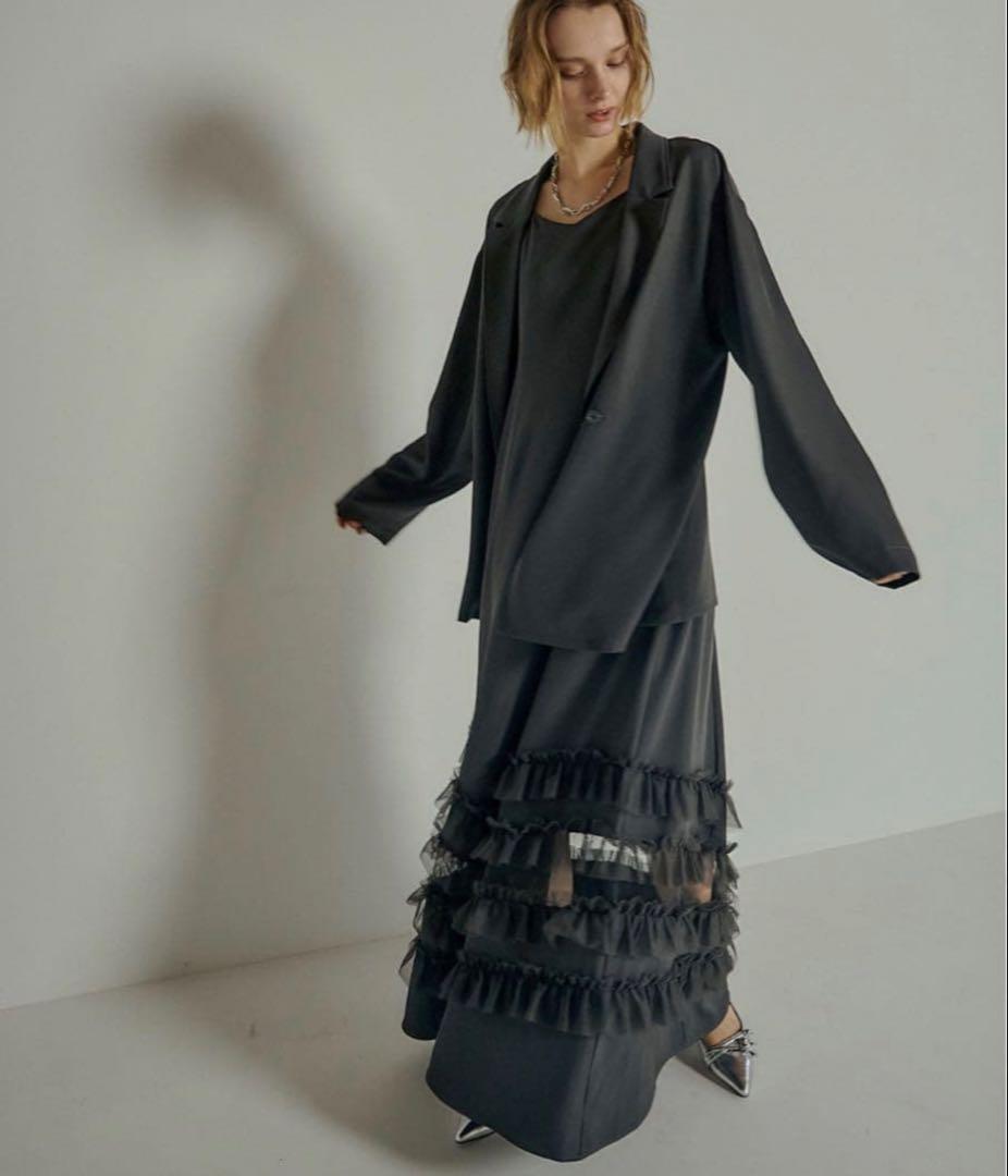 スーツ・フォーマル・ドレス et.UNIVER Transparent hem setup dress