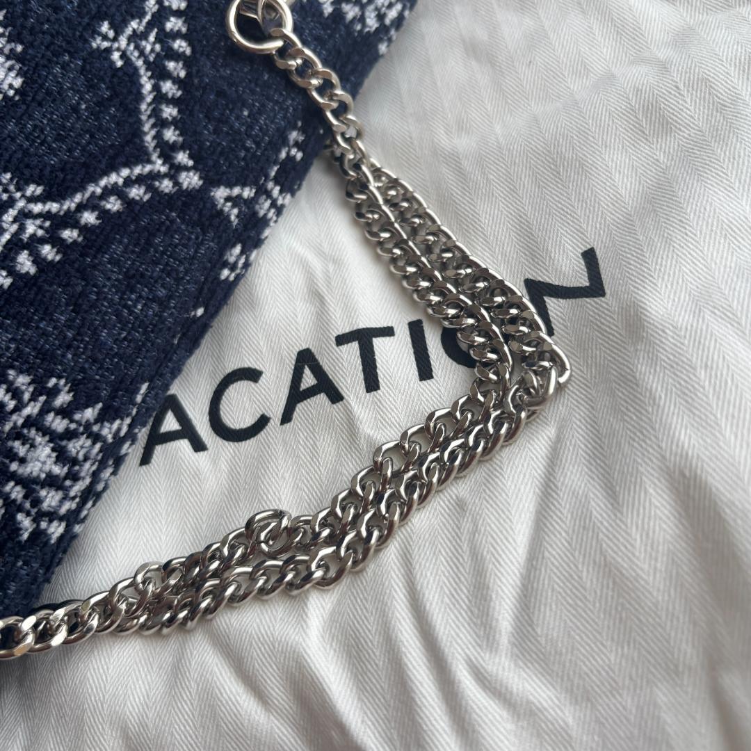 【新品未使用】A VACATION　TEARS　チェーンハンドバッグ　ネイビー