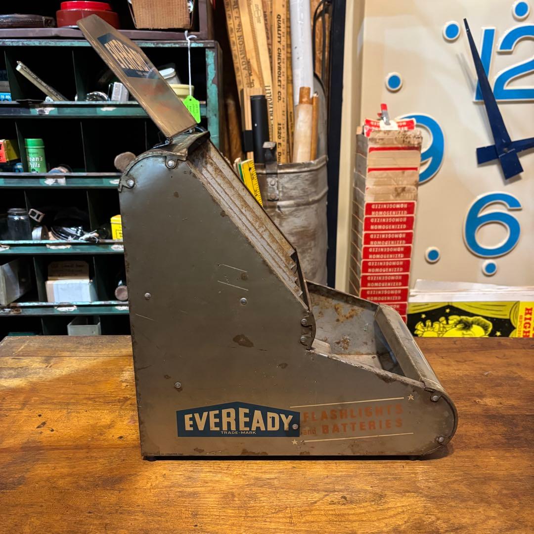 アンティーク雑貨 USA VINTAGE EVEREADY store display 50s