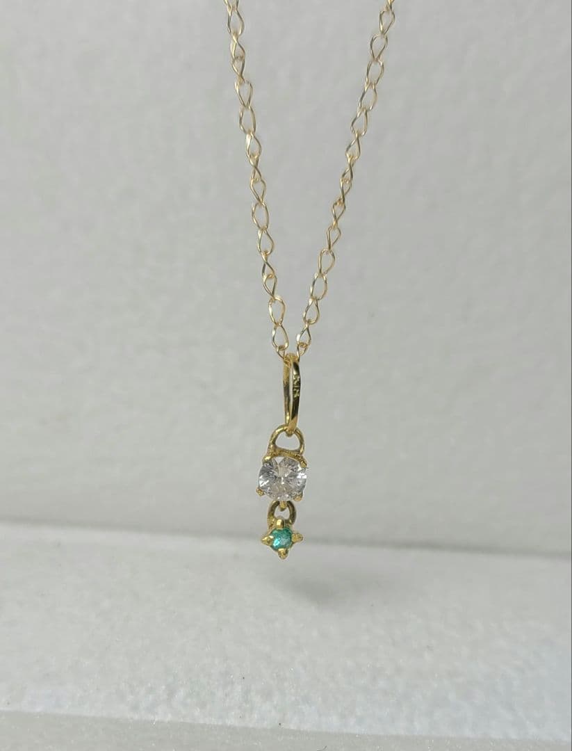 美しいペンダントトップです★ダイヤモンド&バターリャパライバトルマリン18K★