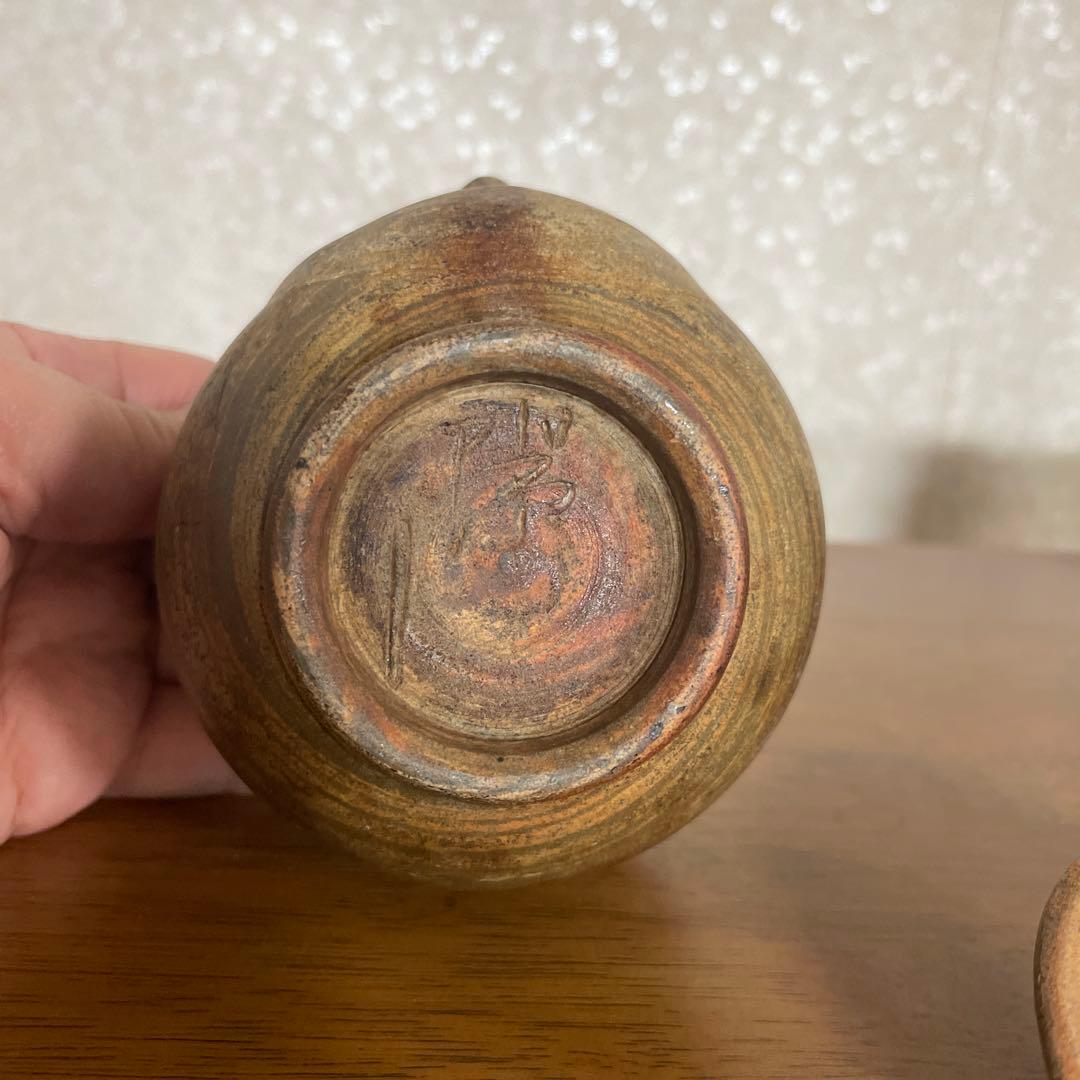 陶器製 茶色 急須 丸型 宝瓶