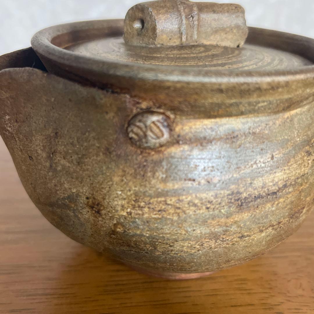 陶器製 茶色 急須 丸型 宝瓶