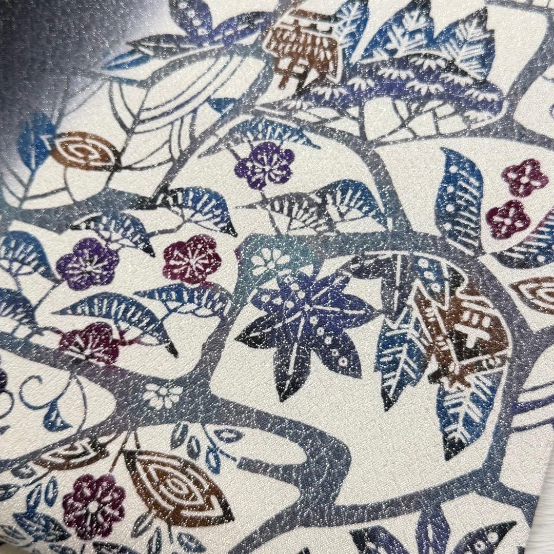 m-80 京友禅 紅型染 名古屋帯 正絹 極美品