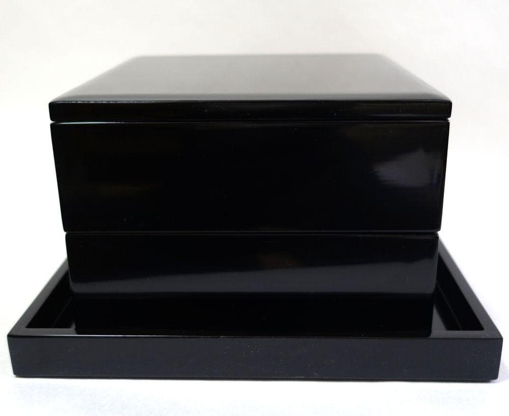 輪島塗 未使用 漆黒 二段重箱
