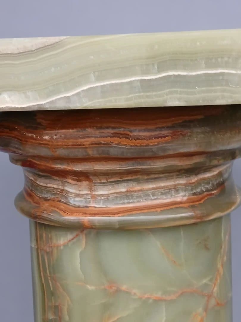 お引き取り専用　グリーンオニキス(オニックス)　天然大理石　円柱型飾り台ポール