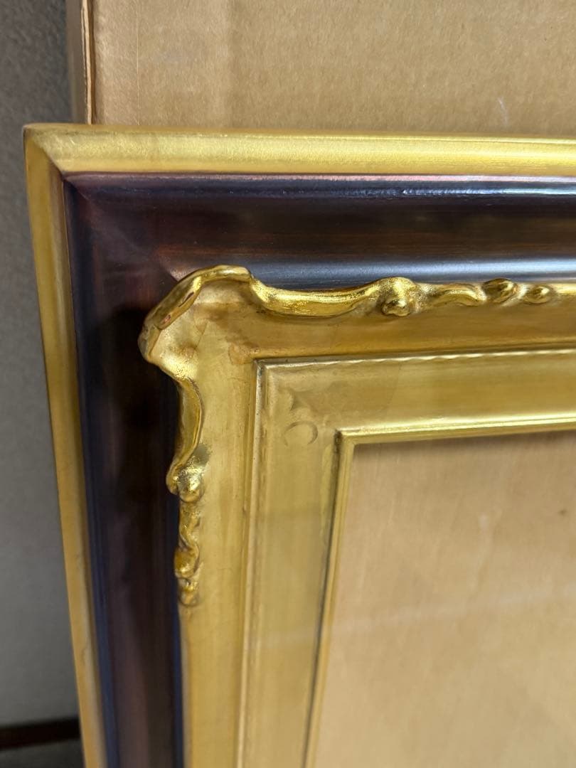 美品　空額　F10サイズ　 装飾的な金色の油彩額縁⑨
