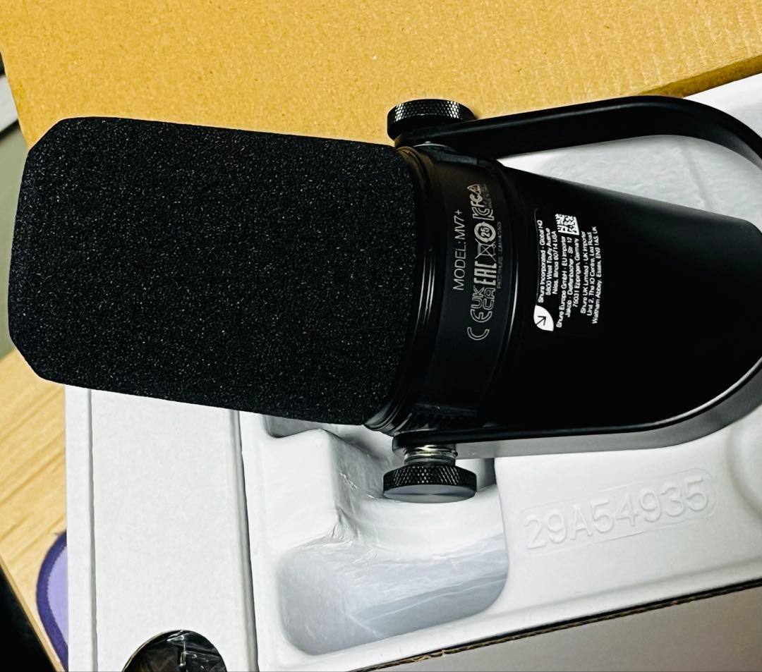 SHURE MV7+-K-J ポッドキャストマイクロホン（ブラック）