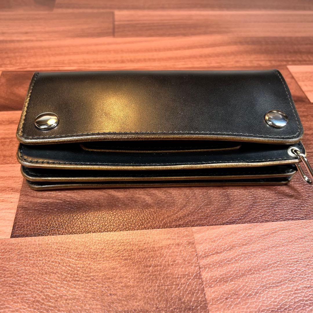 【トラッカーウォレット ロング】 3層 ホースバット シルバー