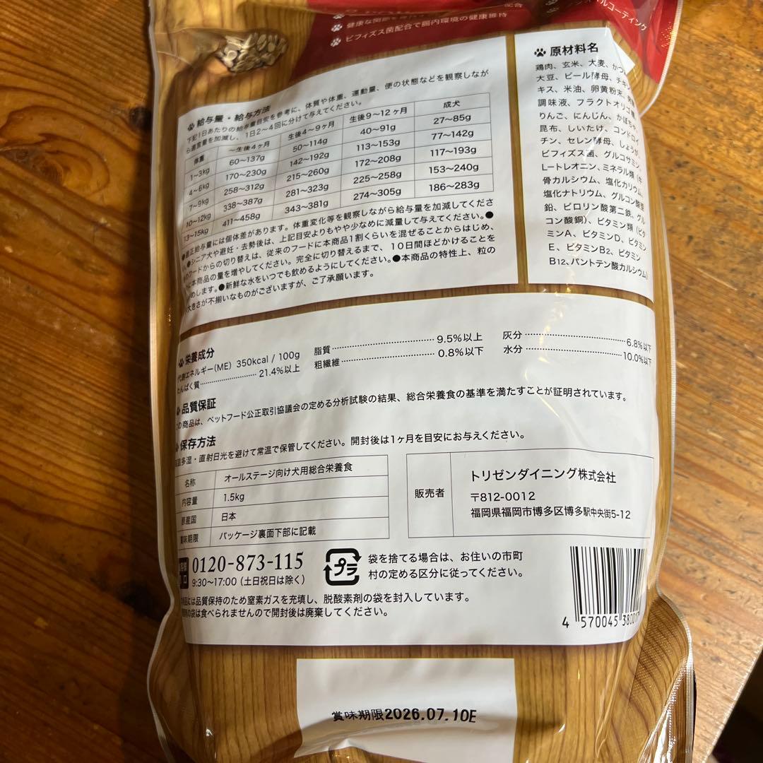 Premium Dogfood うまか 1.5kg×2袋