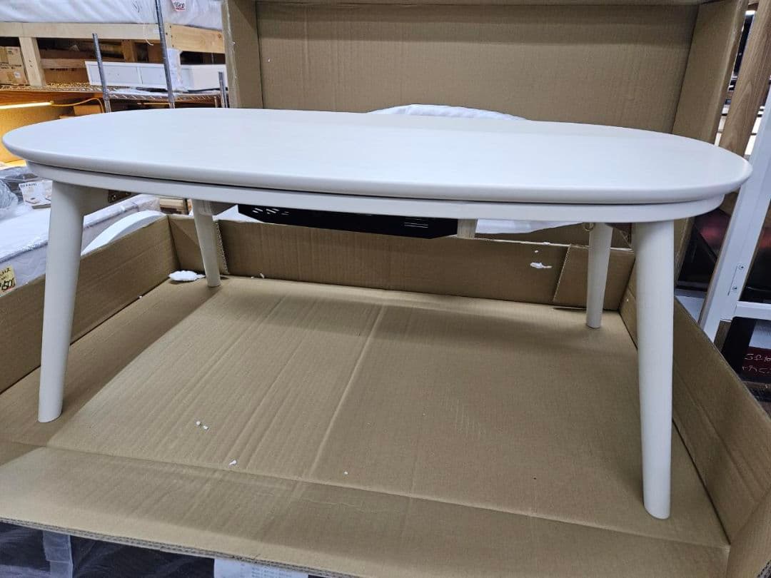 キズあり折れ脚こたつ　WS色