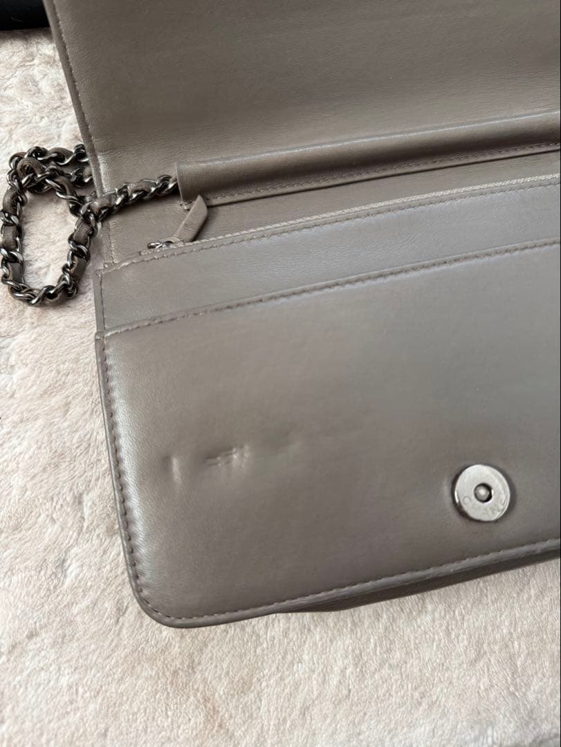 CHANEL♡チェーンウォレット　グレー