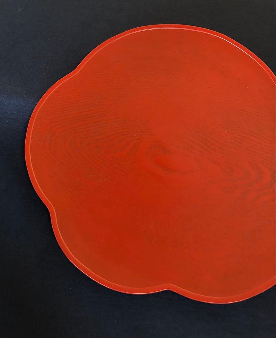 《レ》茶道具 尚古 光琳 梅形盆 塗師 好雲斎 共箱 251127お1