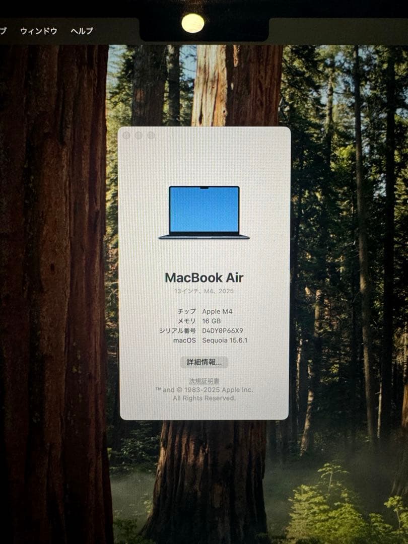 MacBook Air 13インチ M4チップ 256GB