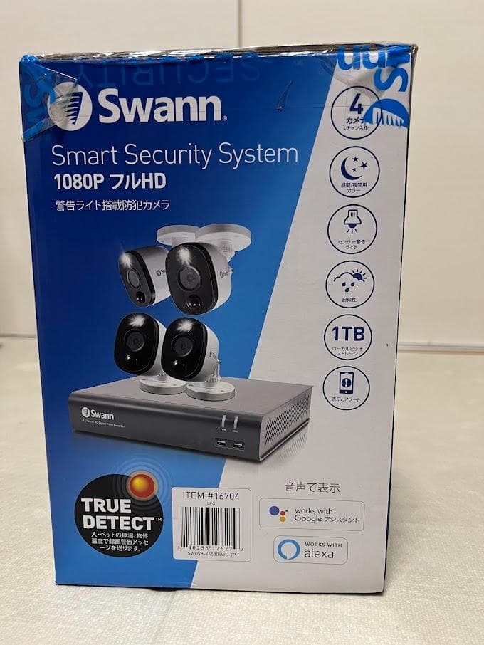 未使用品 スワン Swann 警告ライト搭載防犯カメラ 1080p フルHD