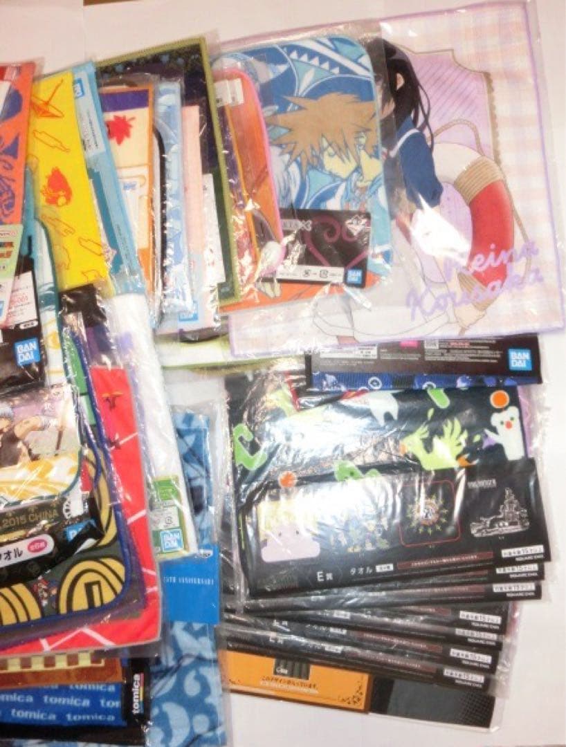 アニメゲームキャラクターグッズ100点ハンドタオル グラス皿下位賞くじまとめうり