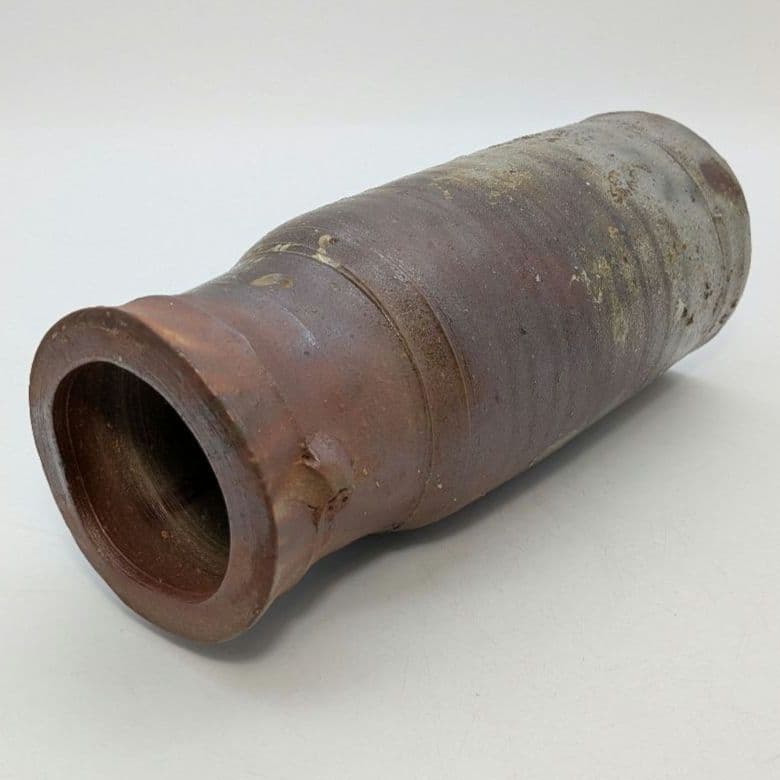 岡山県重要無形文化財 藤原建 備前焼 花入 共箱共布 花器 花瓶 フラワーベース