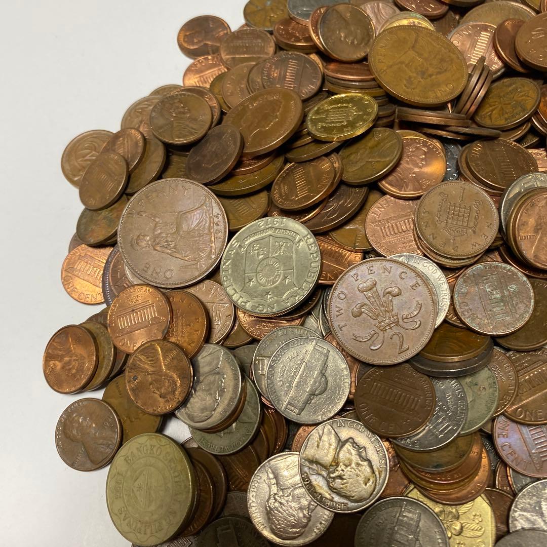 外国 昔の貨幣 古銭 世界のまとめ売り 正味3.6kg NO.41