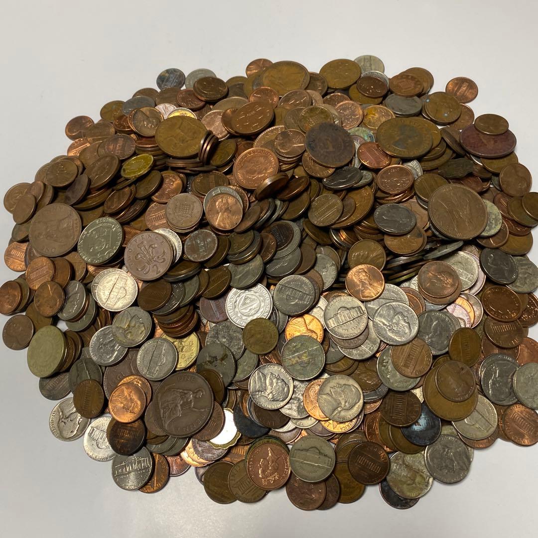 外国 昔の貨幣 古銭 世界のまとめ売り 正味3.6kg NO.41