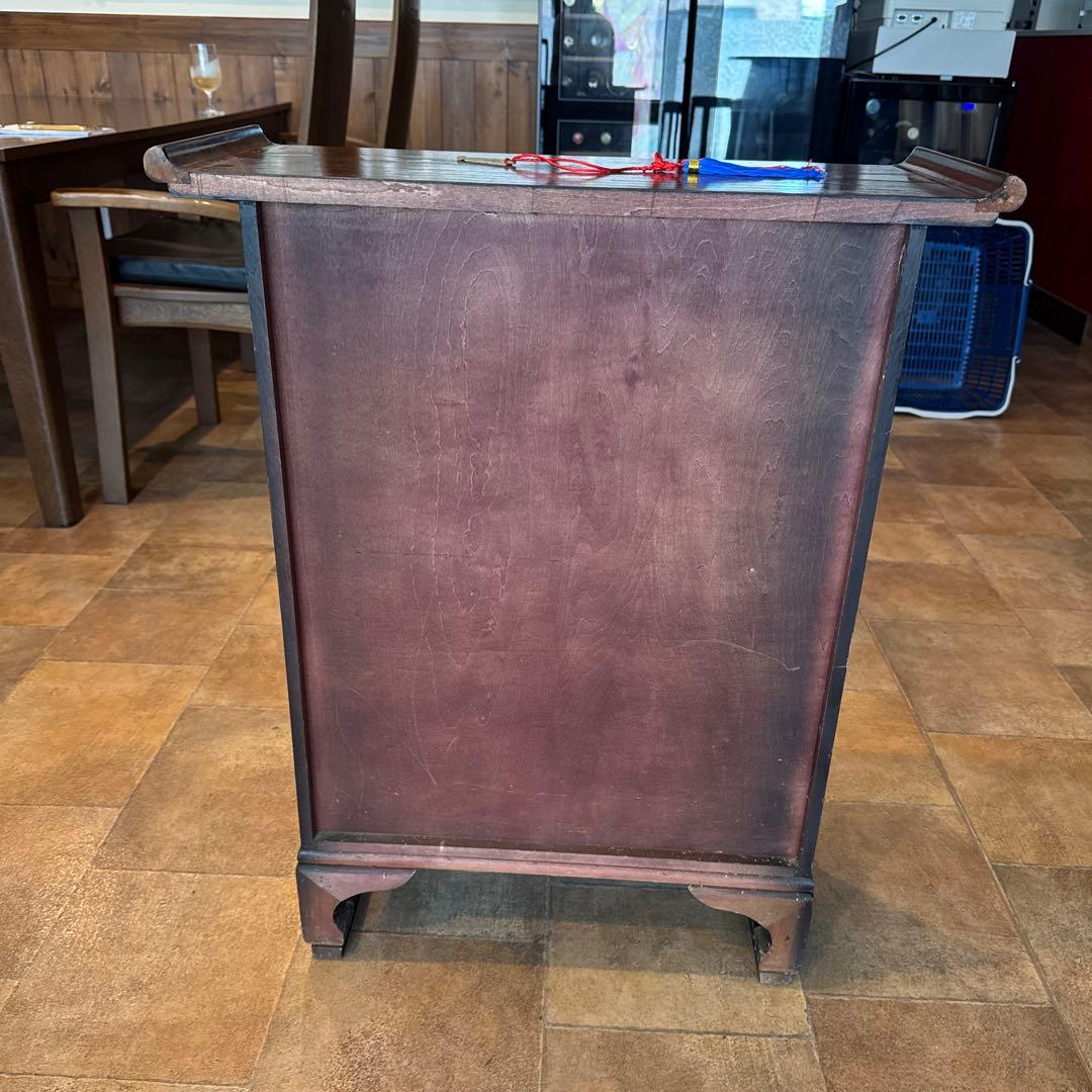 韓国 李朝けやき作り 薬箪笥 くすり箪笥 魚の鍵付き 民芸家具 収納 和室 収納