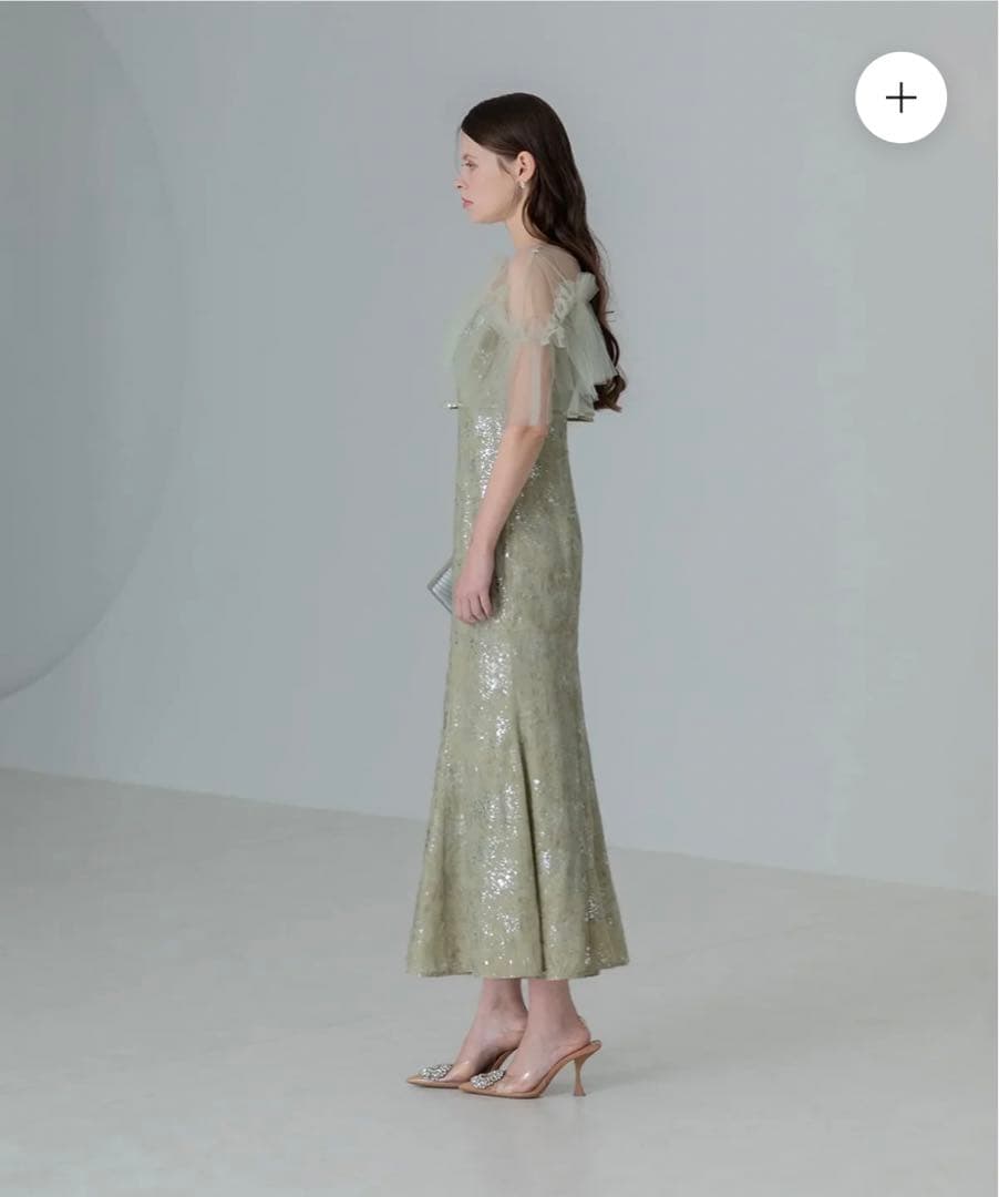 Leja チュールフリルボレロペイントマーメイドドレス　Sサイズ