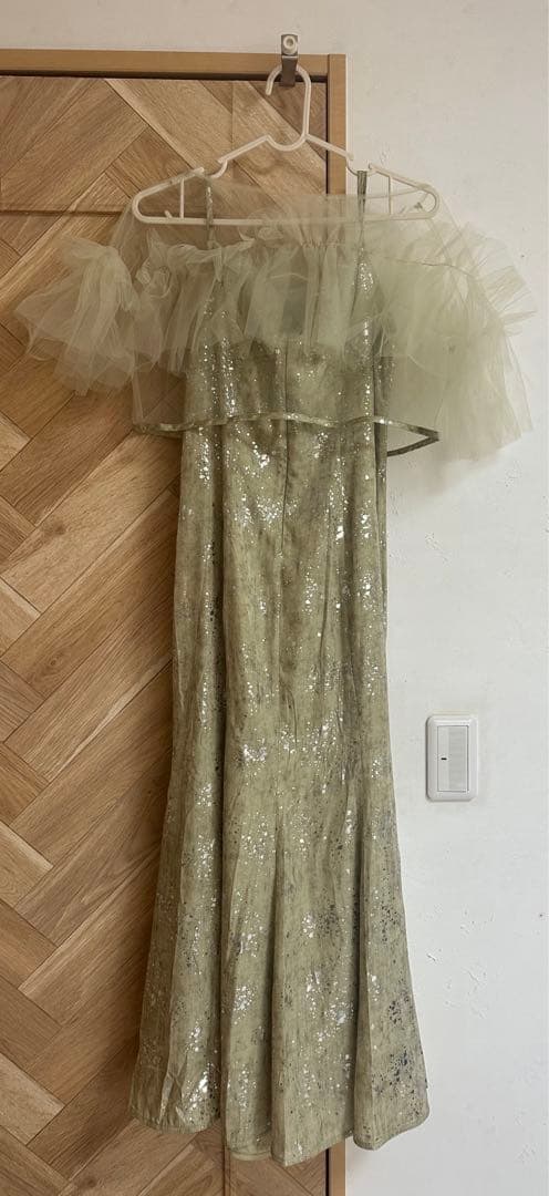 Leja チュールフリルボレロペイントマーメイドドレス　Sサイズ