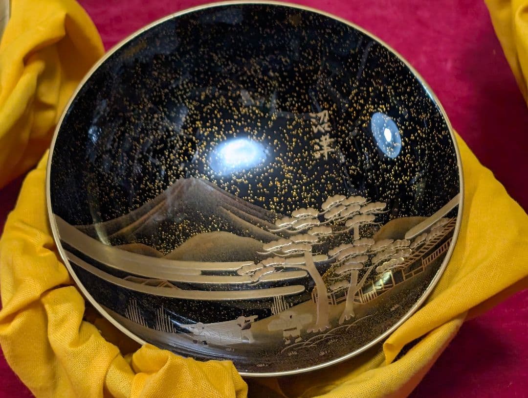 蒔絵お椀5客 東海道五十三次