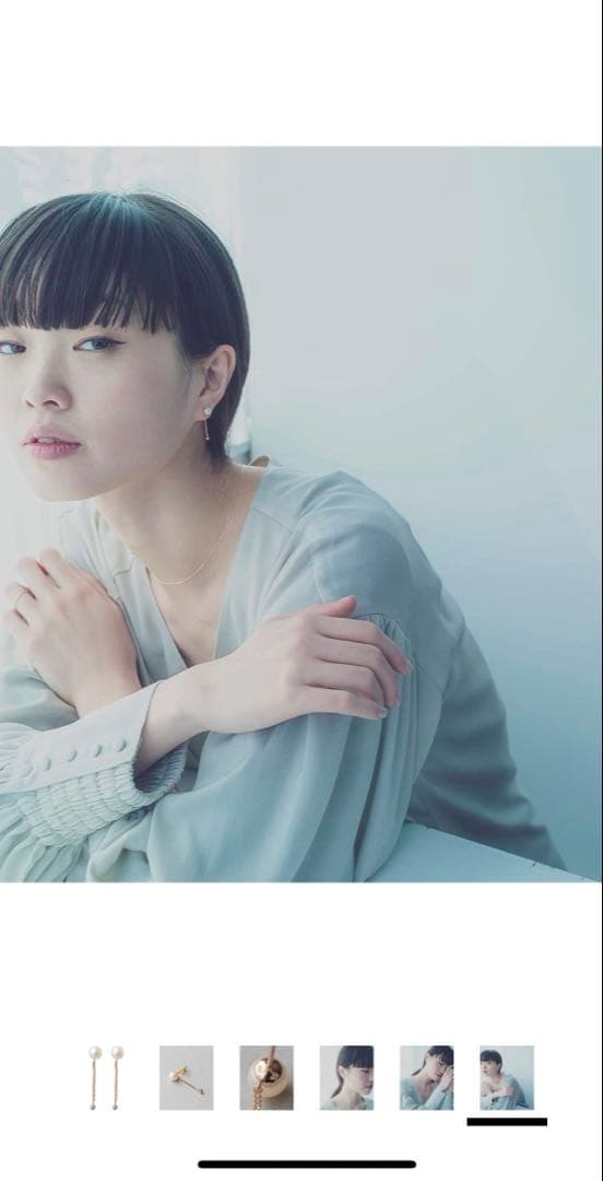 【新品未使用】ete ピンクゴールド K18 パールピアス　レイヤードリング