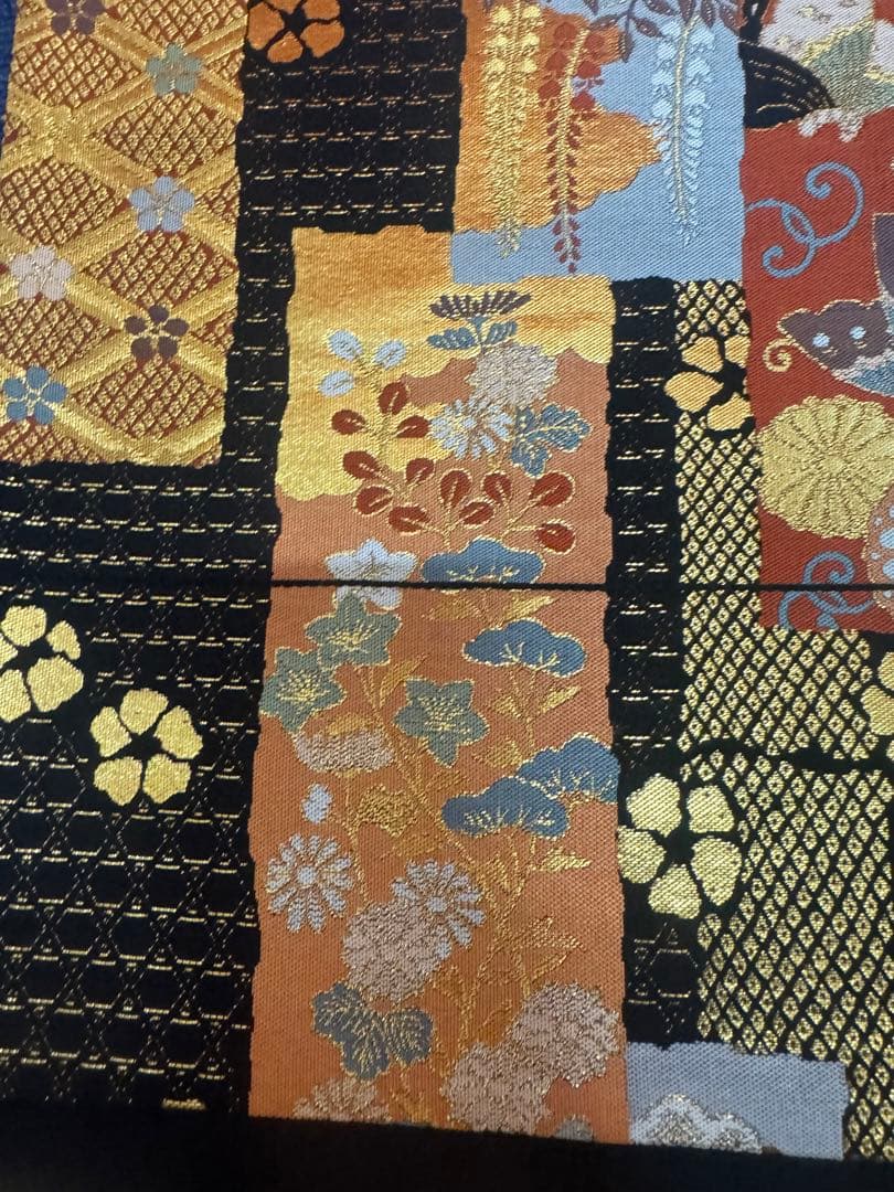 2693袋帯 古代彫金紋 西陣織 金糸　高級上質上品　約440cm 未使用