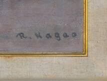 【真作】絵画　長生玲子　油彩3号　マイセン皿の桜桃　瑞々しき果実　Y112