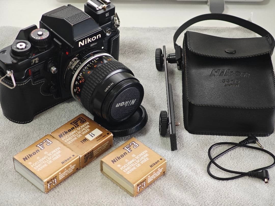 NIKON F3 フィルムカメラ 一眼レフ ➕ ais 55mm2.8 +おまけ