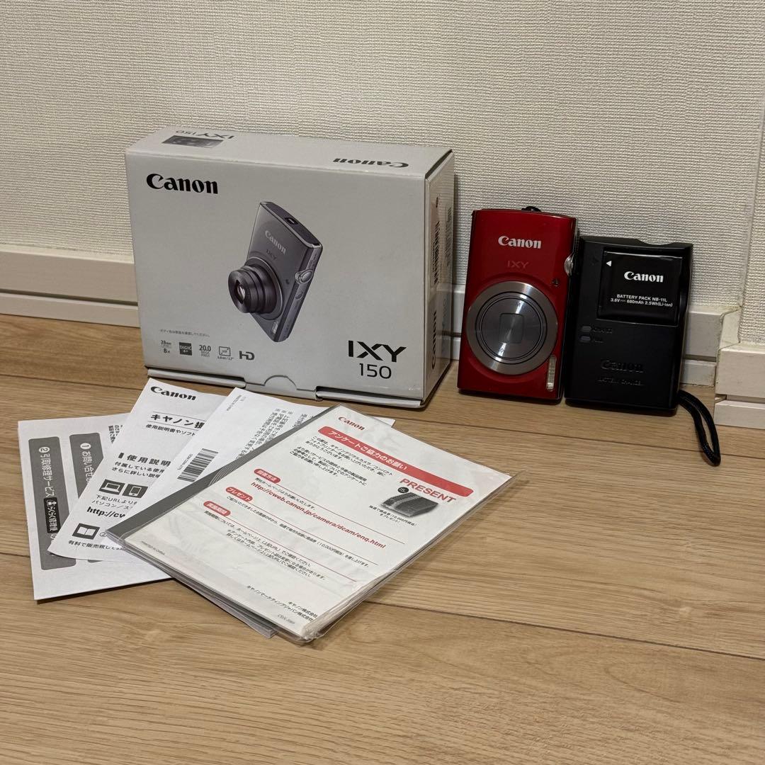 Canon キャノン IXY150 コンパクトデジタルカメラ レッド