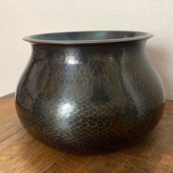 【未使用】玉川堂　銅製　建水　茶こぼし　共箱