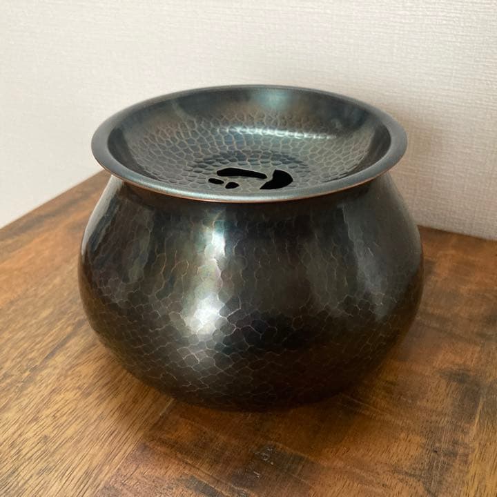 【未使用】玉川堂　銅製　建水　茶こぼし　共箱