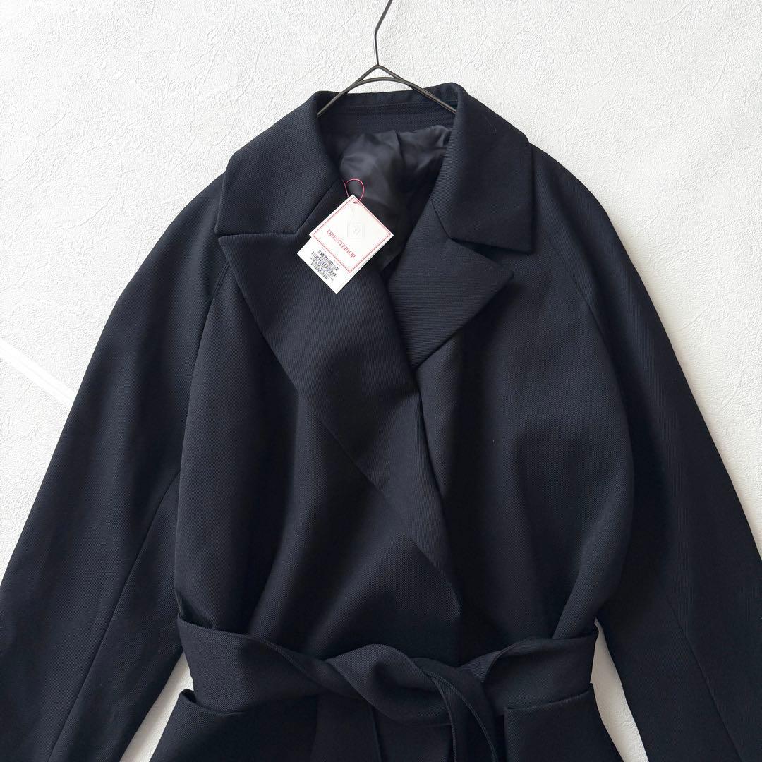 2398Z ほぼ新品ドレステリア ベルテッドコート ロング ウール 定価9.7万