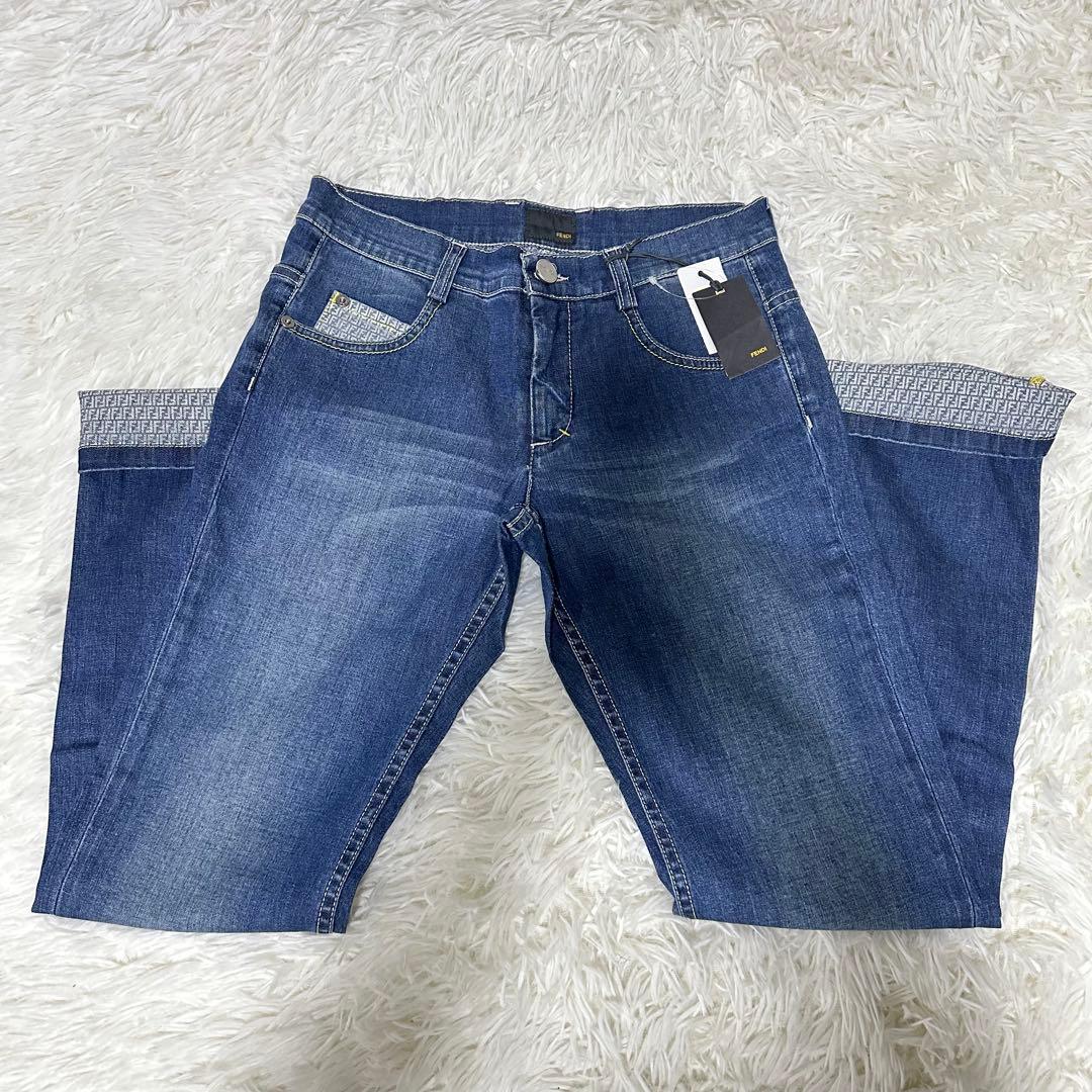 新品未使用 FENDI フェンディ ズッカ キッズ デニムパンツ 10A 150