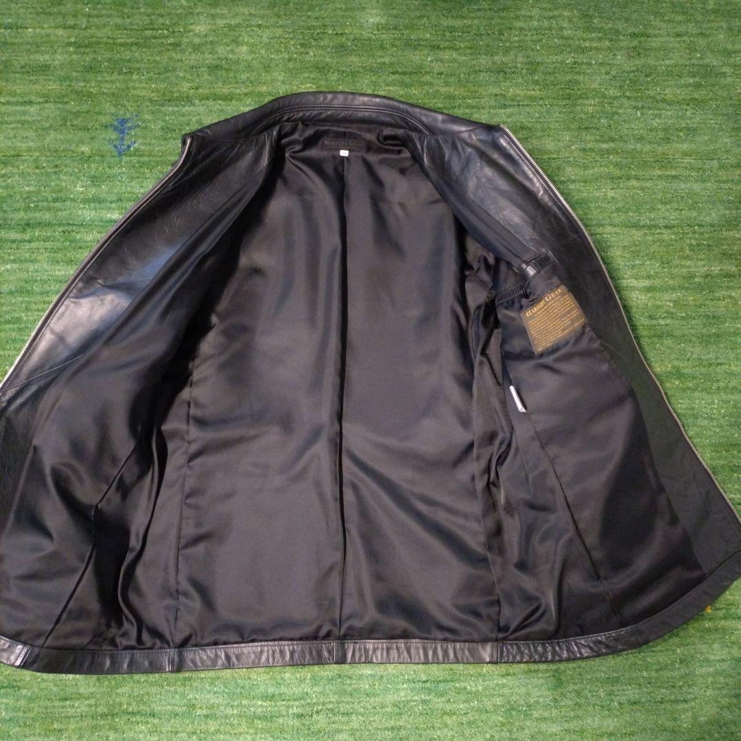 【日本製】ハロルズギア　レザーカーコート　シングル　牛革　肉厚　一点物