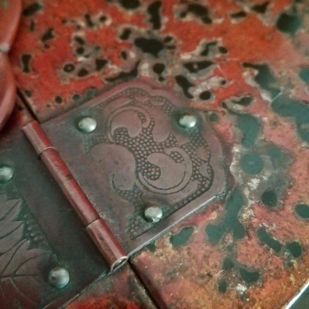 木製　手提げ箱　漆仕上げ　津軽塗　江戸　明治　和骨董　アンティーク