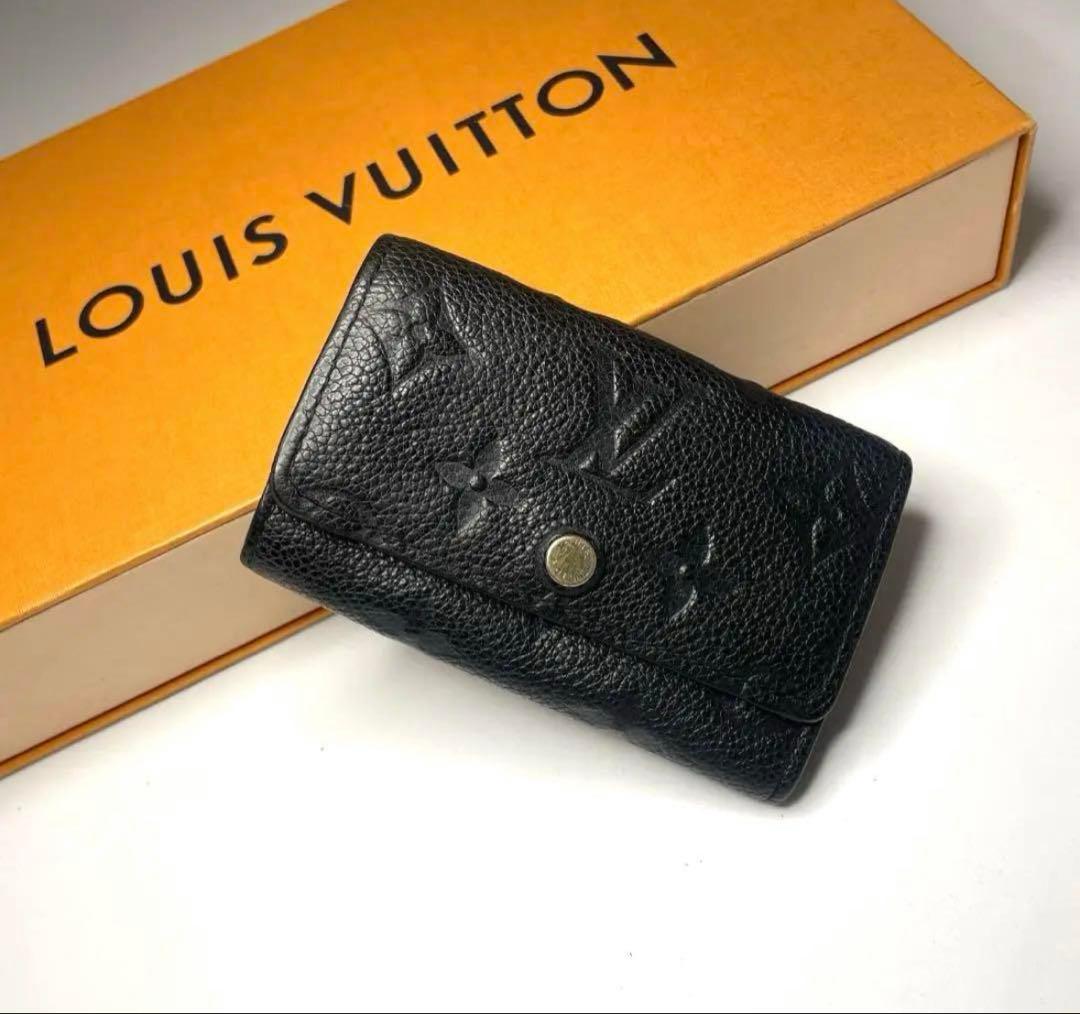 LOUIS VUITTON ブラック レザー キーケース　6月30日まで！！