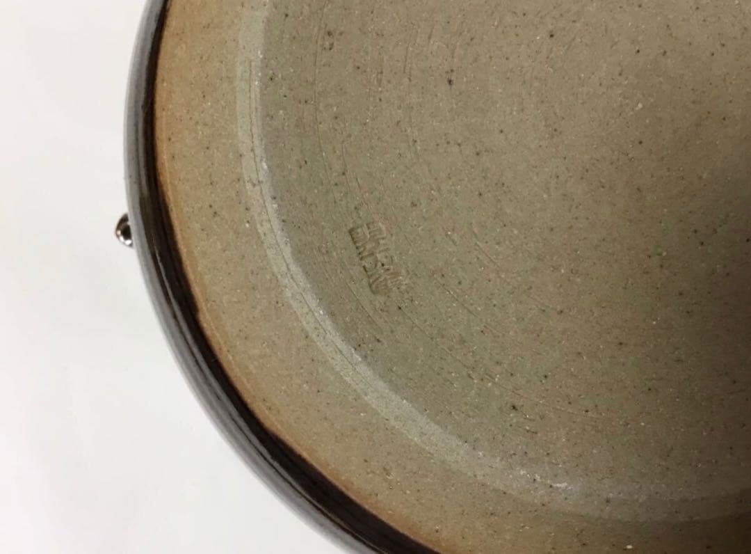 茶道具 古物品 水指 高取 丸 翠峰 木箱入