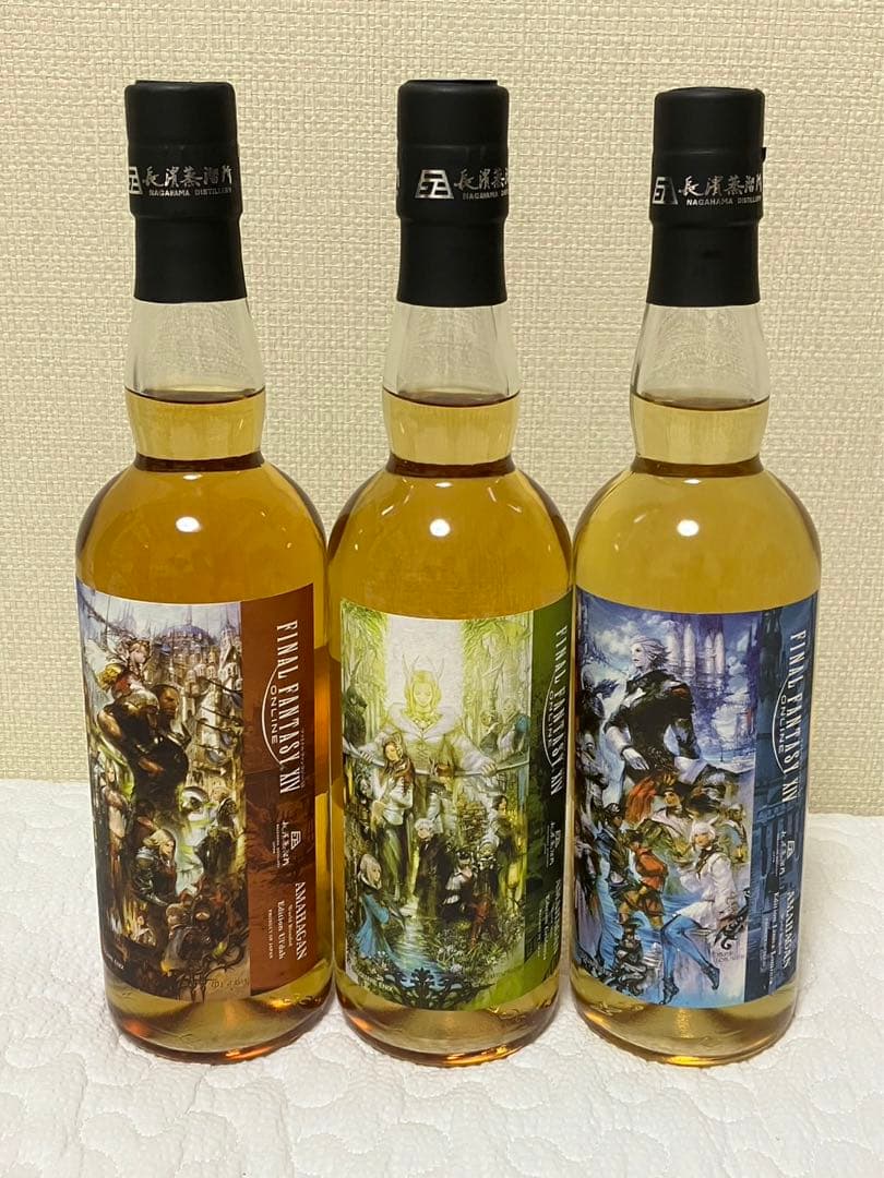 ファイナルファンタジーXIV×長濱蒸留所のコラボウイスキー3種　限定品