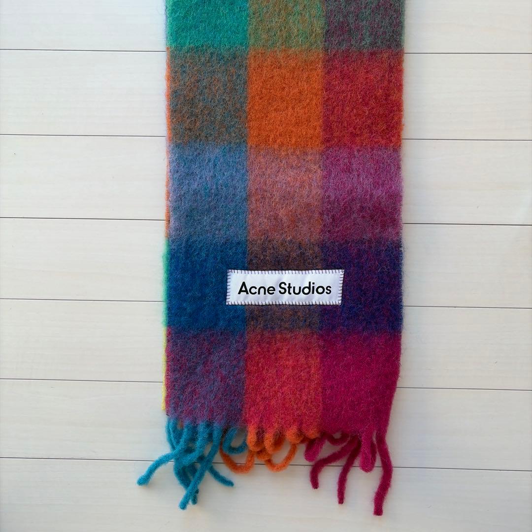 Acne Studios マフラー チェック柄 マルチカラー