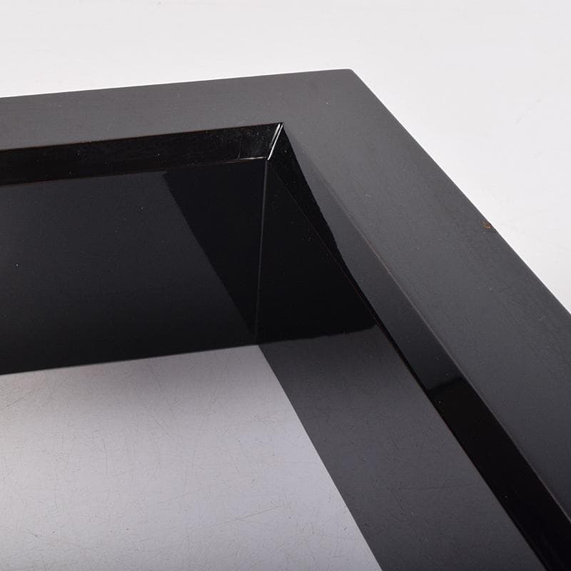 茶道具　輪島塗　若島孝雄作　真塗　炉縁　共箱　V　8428A