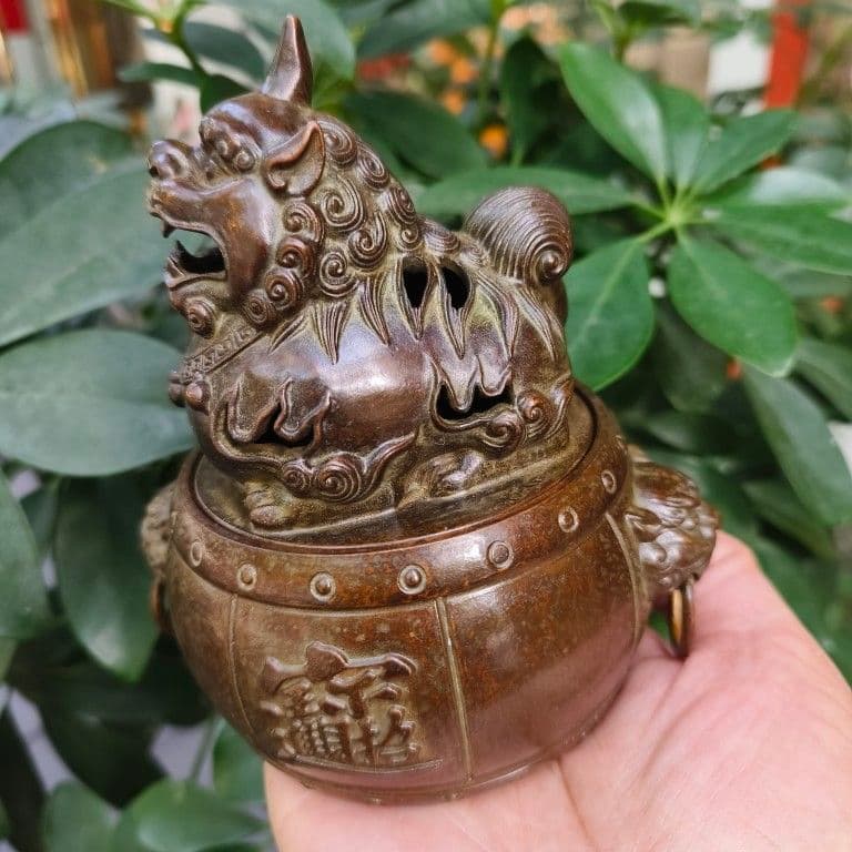 ダックのネコ香炉 茶道具　香道具 工芸品 美術品 置物