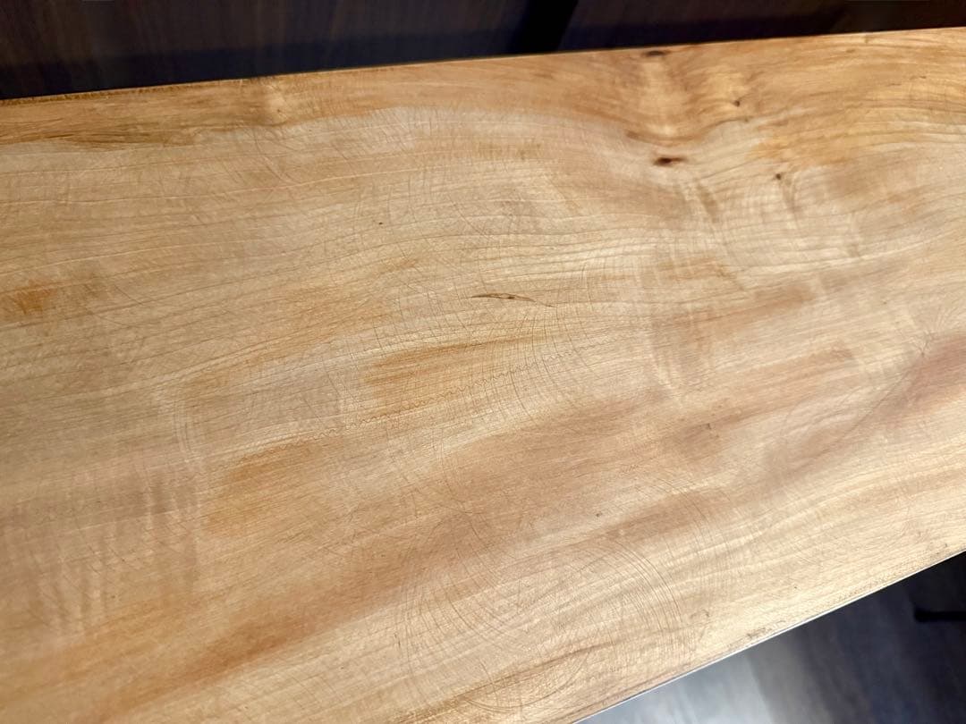 アイアン脚ウッドサイドテーブル　無垢材